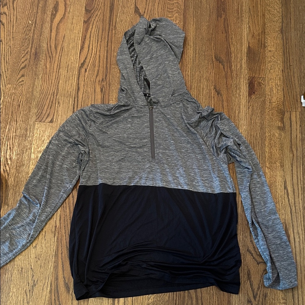 GAIAM Gray and Black Men's Yoga Hoodie